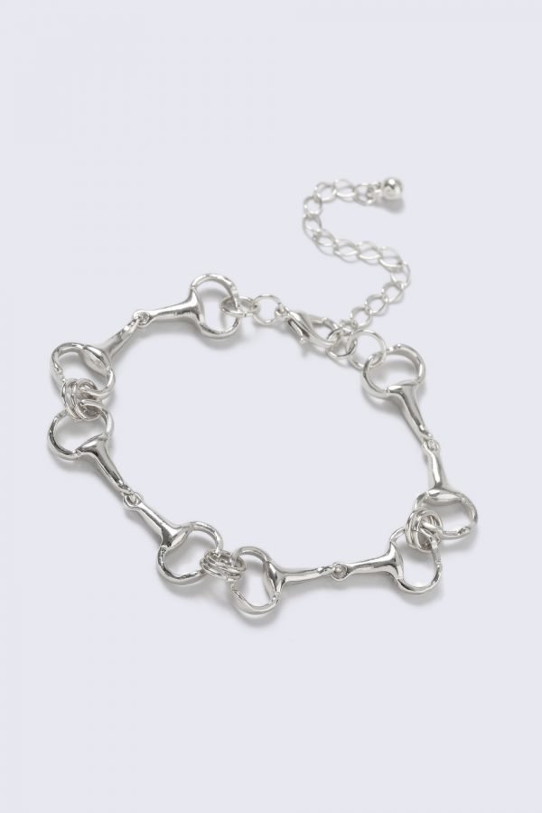 Gina Tricot Silver Look Horsebit Link Wristwear Rannekoru