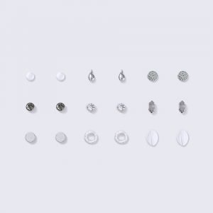 Gina Tricot Silver Rhinestone Stud Earrings Multipack Korvakorut