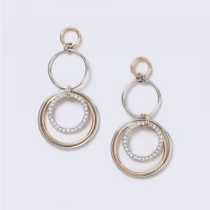 Gina Tricot Statement Mixed Metal Link Earrings Korvakorut