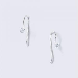 Gina Tricot Sterling Silver Crystal Drop Studs Korvakorut