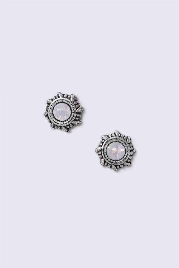 Gina Tricot Sterling Silver Opal Look Studs Korvakorut