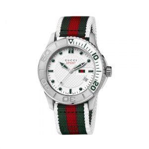 Gucci G Timeless Miesten Rannekello Sport Raidallinen / Valkoinen Xl