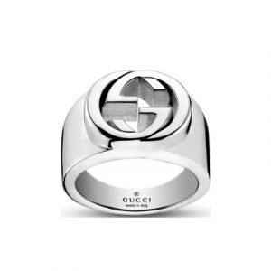 Gucci Interlocking Ring Sormus Sterling Silver