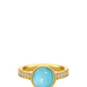 Julie Sandlau Aurora Ring 52 Gold/Blue sormus