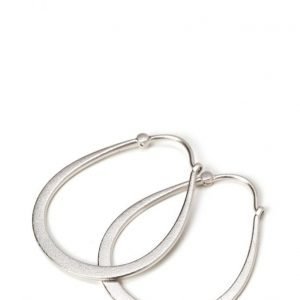 Julie Sandlau Classic Pear Hoop Earring Rhodium korvakorut