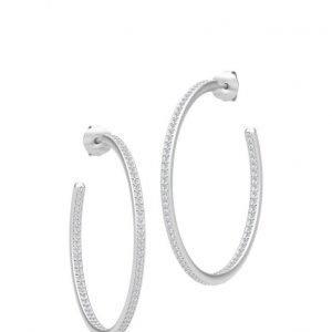 Julie Sandlau Infinity Hoop Large Rhodium korvakorut