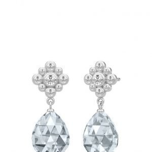 Julie Sandlau Peony Drop Earstud Rhodium/Grey korvakorut