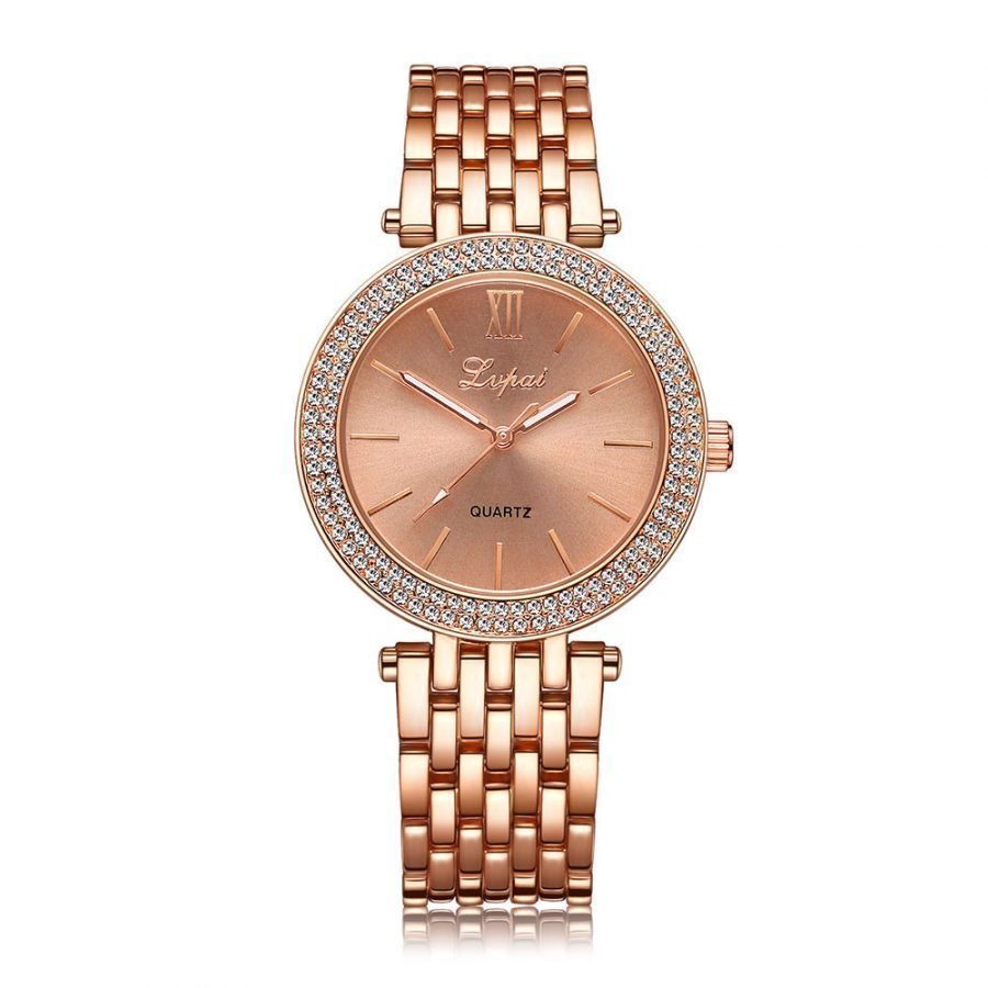 Kello Rhinestone Date RoseGold