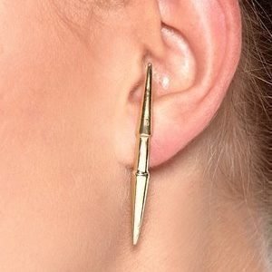 La Femme Confiante Erevus Stud Earring Kullansävyinen