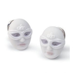 Lladro Earrings Mask Face Korvakorut