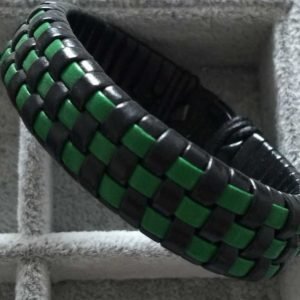 Läderarmband Rasta Unisex Grön