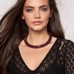 Make Way Polly Necklace Dark red