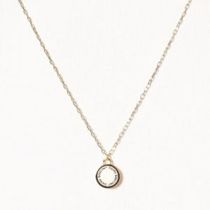 Marc Jacobs Enamel Logo Disc Pendant Kaulakoru Cream