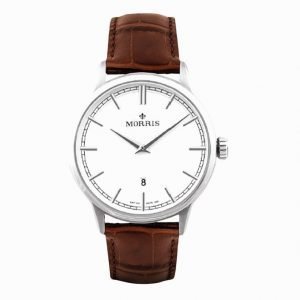 Morris James Strap Watch Kello Silver Brown