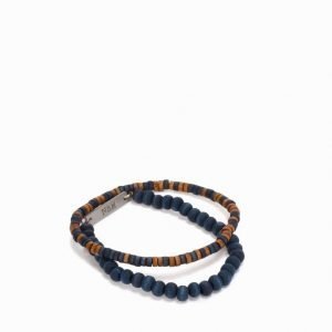 Nic & Mel Wooden Bracelet Rannekoru Indigo