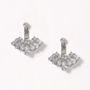 Nly Accessories Crystal Front & Back Earring Korvakorut Hopea