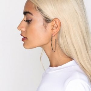 Nly Accessories Oval Point Hoop Earrings Korvakorut Hopea