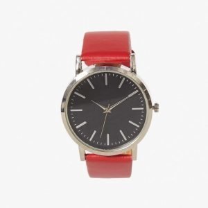 Nly Accessories Plain Watch Kello Punainen / Musta