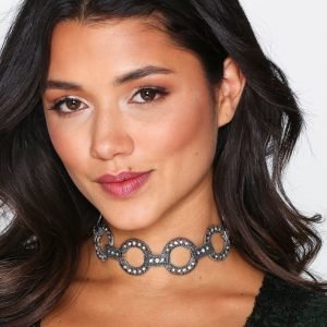 Nly Accessories Rhinestone Circle Choker Kaulakoru Hopea