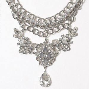 Nly Accessories Snow Sparkle Necklace Kaulakoru Hopea