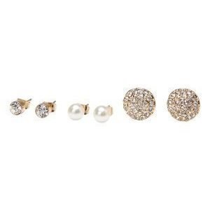 Pieces Diana earstud set Gold Colour