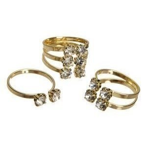 Pieces Diane rings Gold colour