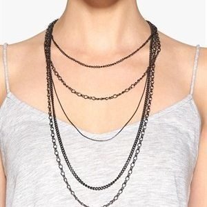 Pieces Elopa Necklace Gunmetal