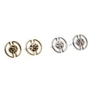 Pieces Paulina earstuds 2- pack hopeanvärinen/kullanvärinen