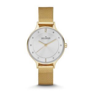 Skagen Anita Naisten Kello Hopea / Kulta Ø30 Mm