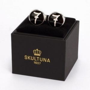 Skultuna Cuff Links Lino Kalvosinnapit Silver/Black