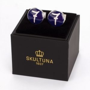 Skultuna Cuff Links Lino Kalvosinnapit Silver/Blue