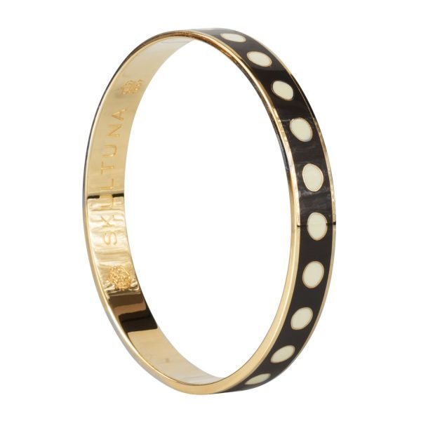 Skultuna Dot Lane Bangle Rannekoru M Tummanharmaa 9 Mm