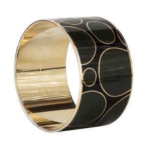 Skultuna Dot Pattern Bangle Rannekoru M Musta 40 Mm