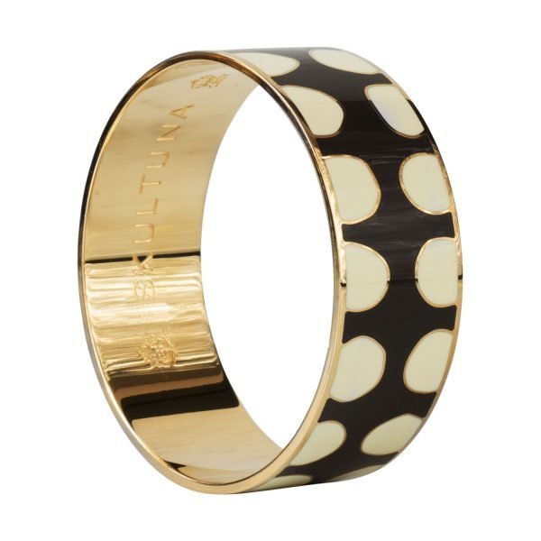 Skultuna Dot Trail Bangle Rannekoru M Tummanharmaa 23 Mm