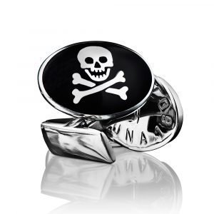 Skultuna Skull & Bones Kalvosinnapit Hopea