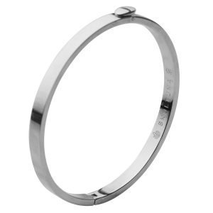 Skultuna The Bangle Rannekoru Ja Lukolla Kiiltävä Teräs