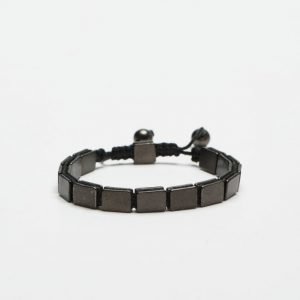 Smash Black Square Bracelet