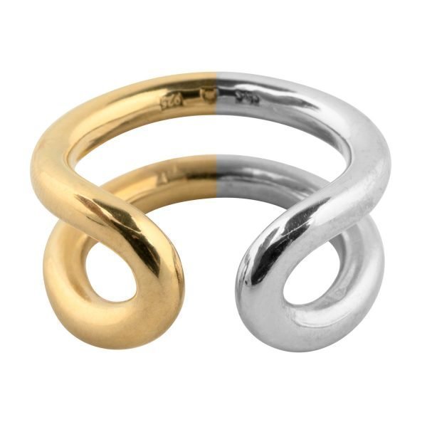 Sophie By Sophie Two Tone Ring Sormus 52 Kulta / Rhodium