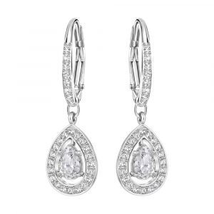 Swarovski Attract Light Korvakoru Pear Crystal Rhodium