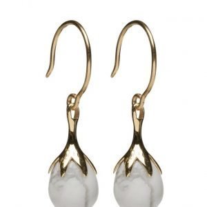 Syster P Dripping Earrings Gold Howalite korvakorut