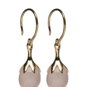 Syster P Dripping Earrings Gold Rose Quartz korvakorut