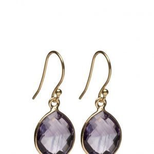 Syster P Raindrop Earrings Gold Amethyst korvakorut