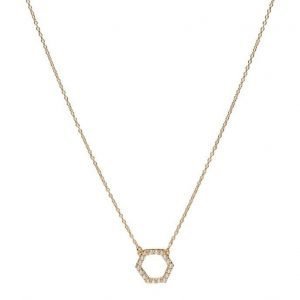 Syster P Strict Sparkling Hexagon Necklace Gold kaulakoru