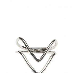 Syster P Tiny Arrow Fingertip Ring Silver sormus