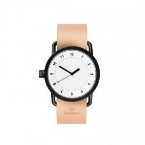 TID Watches No.1 White / Natural Leat Kello Valkoinen