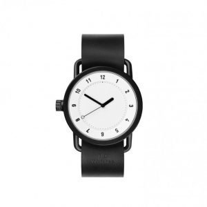 TID Watches No.1 White/Black Leathe Kello Valkoinen