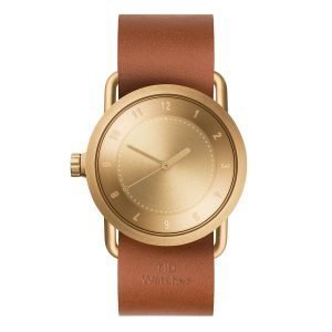 Tid Watches Tid No.1 Kulta Rannekello Tan Nahkaranneke 36 Mm