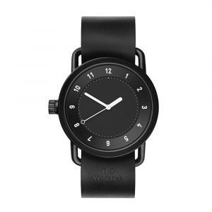 Tid Watches Tid No.1 Musta Rannekello Black Nahkaranneke 36 Mm