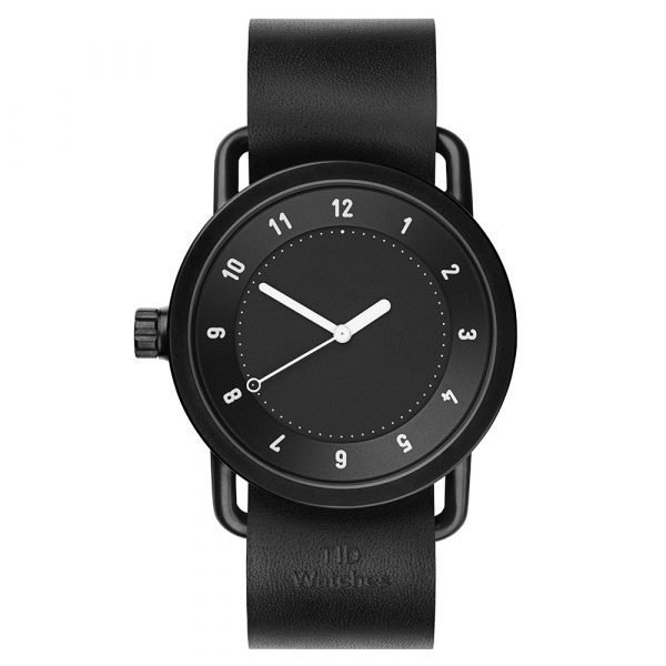 Tid Watches Tid No.1 Musta Rannekello Black Nahkaranneke