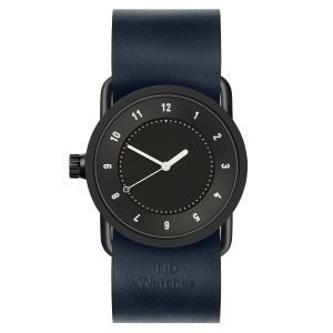 Tid Watches Tid No.1 Musta Rannekello Navy Nahkaranneke 33 Mm